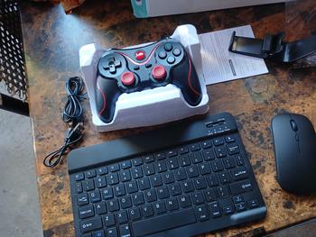 Product Review of T3 Wireless Game Controller Joystick Gamepad for phone PC Tablet TV Box Holder Accessories Android Console Device Mobile Smartphone Cable Connection from N**o 3