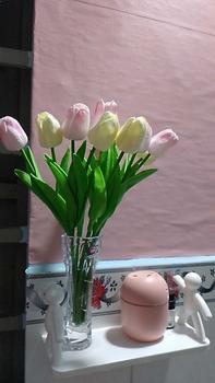 Product Review of Hoa Giả - Hoa Tulip nhiều màu sắc trang trí xinh xắn, nhẹ nhàng, phụ kiện decor phòng Hoa Sen from L**h 1**6 0