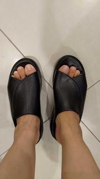 Product Review of DÉP DA CAO CẤP HỞ MŨI CAO 7CM Nữ DéP Shoes from t**t 0