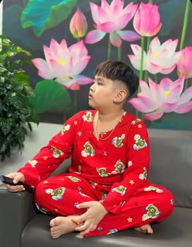 Product Review of DQ922 - 09. Bộ Quần Dài Áo Tay Dài Bé Trai. Chất Vải Tole Lanh Hai Da. Size 16kg đến 56kg. from B** N** 0