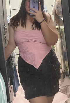 Product Review of S-6XL Plus Size 5-Color High Waist Denim Skort Korean  A-line Pocket Cargo Skirt from a**🎀 0