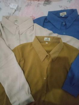 Product Review of Baju Atasan Kemeja Casual Wanita Oval Korean Styles Bahan Crinkle Airflow Polos Big Size Oversize from E**a ** 2