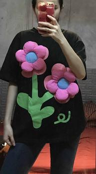 Product Review of Áo phông chất cotton khô cổ tim phối in nổi ( 00:00) form rộng nam nữ from D** M** H** 0