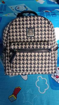 Product Review of JIMS HONEY Tas Ransel Cewek Fanda Backpack Sekolah Kulit Kanvas Motif Houndstooth Wanita from ** 0