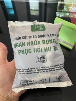 Product Review of Túi REFILL hỗ trợ giảm rụng 500ml dầu gội thảo dược bồ kết hà thủ ô chanh gừng bưởi NAMNUNG from H**t 0