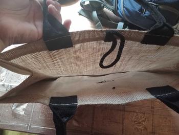 Product Review of NAME PRINT - Personalized Book Tote Bag with POCKET Abaca Burlap Jute Bag from K**t 1