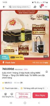 Product Review of (Liệu trình 1 tháng 3 hộp) Nước Uống NMN Thingo + Tặng Cốc NMN hoặc Túi NMN hoặc Quạt lụa cao cấp chính hãng from S**n 0