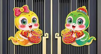 Product Review of Set 2 Miếng Dán Cửa Trang Trí Hình Con Rắn Dễ Thương Năm Mới 2025 Ất Tỵ from N**à 0