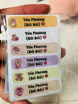 Product Review of Sét 100 tem STICKER cute in tên bé dán đồ dùng học tập from N**n H**g L** 🐹**️ 3