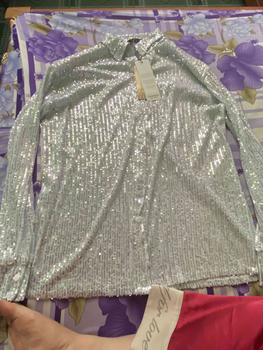Product Review of Áo Kim Sa Nhũ BlingBling -> Sơ Mi Nữ Dáng Giấu Quần Form Rộng by @ngoctienstore2 Top Women Nhung Voi from 𝓣**̃ 1