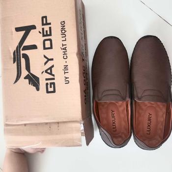 Product Review of [ Giày Lười Nam - Khâu Dấu Chỉ ] Giày lười nam Giày Da Nam Cao Cấp Da Chống Nhăn Chầy Xước. Đế Cao Su Siều Mềm Dẻo Êm from H**g đ**9 1