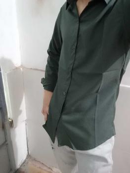 Product Review of Sơ Mi Lụa Màu Trơn Tay dài chất liệu lụa mềm mịn phom body Áo Menswear Trắng from k**y 0