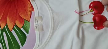 Product Review of Áo thun nữ baby tee cotton cổ tròn form ôm mùa hè hình trái Cherry, Đào, Chuối | bananabu from Ả** T** 1