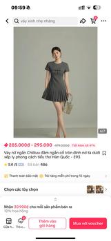 Product Review of Váy nữ ngắn Chililuu đầm ngắn cổ tròn đính nơ tà dưới xếp ly phong cách tiểu thư Hàn Quốc midi - E93 from M** B** M**h C**u 0