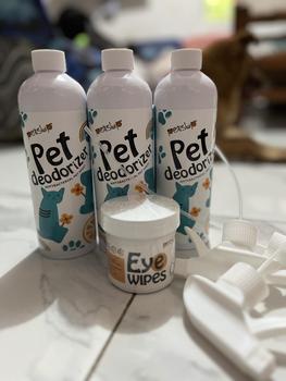 Product Review of Petsup Pet Deodorizer Bundle - 3PCS Multi-Purpose Spray Odor Eliminator 500ML + Free Eye Wipes from R**2 0