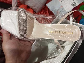 Product Review of Martini Elegant Rhinestone White Fairy Sandals with Block Heels for Women 3.5 inches High from M** 2