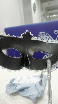 Product Review of Halloween Party Mask With Holding Stick Evening Prom Masquerade Mask Stage Cosplay Props Venetian Half Face Masks For Women Accessory Comfortable from ** a**️ 1