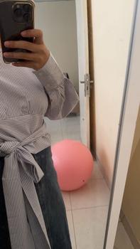 Product Review of MODEVA - Paloma Stripe Wrap Top / Atasan Pita Salur Wanita from n** 0