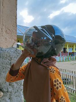 Product Review of Helm Bogo Setengah Chip Vespa Kendaraan Motorcycle from C** 0