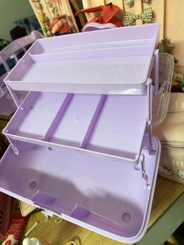 Product Review of ที่เก็บกิ๊บติดผมหลายชั้น กล่องเครื่องประดับสาวน่ารัก เชือกคาดศีรษะ ชั้นวางจอแสดงผล เครื่องประดับผมสำหรับเด็ก กล่องเก็บของ from p**🥰 0