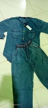 Product Review of Setcel - A03 SYEHAL COLLECTION- Oneset / Setcel Kemeja Wanita Full Jeans - Setelan Pakaian Wanita Denim Baju Panjang from E**i 1