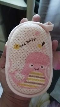Product Review of IVORYBABY Sponge Clay Bath Sponge Printed Scrub Shower body scrubber from E**A 0