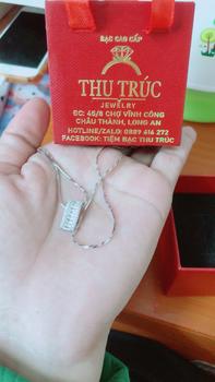 Product Review of Phụ kiện Dây chuyền mì xoắn khúc 1li +Mặt trụ - Bạc thật Thu Trúc cho Phụ nữ Trang Sức from l**1 2