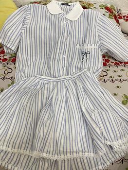 Product Review of (BigSize 48-90kg) Set Bộ Nữ BigSize Sét VÁY ÁO SM KẺ NƠ THÊU + CHÂN VÁY CÓ QUẦN TRONG Top Women from T**8 0