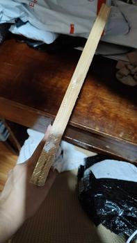 Product Review of Bamboo Wood Chopping Board Cutting Board Knife Board With Stainless Steel Handle from Y**✨ 2