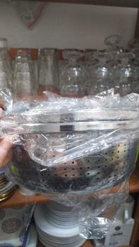 Product Review of HSH COD Baskom Stainless 5 in 1 Wadah Cuci Beras Buah Sayur Baskom Set Wadah Sayur Buah from l**a 1