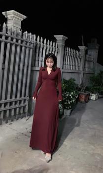 Product Review of D185 Đầm  Xoắn Ngực Chất Tăm Cotton Co Giãn Mạnh Nữ Voi Kem from t**1 0