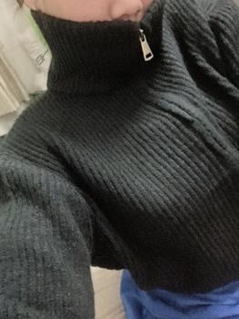 Product Review of [XẢ KHO] Áo khoác cardigan len trơn croptop cổ cao khóa kéo form rộng [KC4483] Nữ Kem Women from ** 𝗧**𝗴 𝗖**𝗼 ** 0