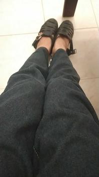 Product Review of F·MIGA C42 High Waist Korean Style Kulot Bagy Jeans Straight Kasual Pants Celana Panjang Loose Celana Jeans Wanita - Abu-abu Biru from i**m 0