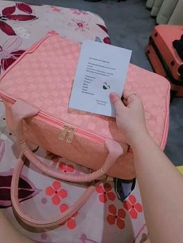 Product Review of DEVILA LUXURY NUDE PINK BOXES WATERPROOF TRAVEL BAG MEDIUM SIZE - Tas Koper Motif Kotak Mewah Murah Perempuan Mudik from s** 0