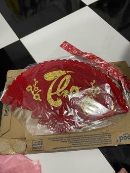 Product Review of [Tặng quạt Tết] Bộ 3 khánh quạt treo tường, khánh quạt nhung đỏ Phúc, Lộc, Thọ, Tết trang trí tết 2025 from C** H** 0
