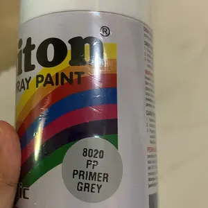 SOLID COLOURS DITON Spray Paint Acrylic Lacquer Paint 300cc Pilox Pilok Cat Semprot Glossy Mengkilap Solid 300ml (Black Clear Red Blue Clear Silver Grey Pink Orange Yellow)