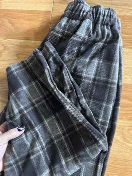 Product Review of Quần Kẻ Caro Lót Lông Nỉ Nhung Unisex Cao Cấp, Women Culottes Pants, Mẫu Mới Nhất quần  nỉ nữ dáng suông from N**n l** Q**n 0