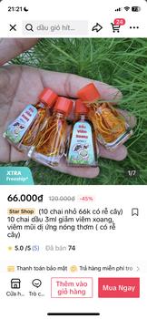 Product Review of (10 chai nhỏ 66k có rễ cây) 10 chai dầu 3ml giảm viêm xoang, viêm mũi dị ứng nóng thơm ( có rễ cây) from N**5 0