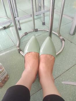 Product Review of Giày Cao Gót Nữ MŨI trơn Giày búp bê mũi nhọn nữ tính cao 5p và 7p - size 35 - size 40 mã Cotron Shoes from K**u K** Á** 0