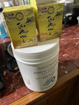 Product Review of (COLLAGEN XANH) Bột Collagen thủy phân  MARINE COLLAGEN DEAGE 450g hỗ trợ da, tóc ,móng ( Tặng quà theo lựa chọn ) HUYỀN CODEAGEPEPTIDES CO from P**n H**u 1