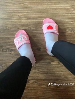 Product Review of Dép nam quai ngang đôn nhà cê full hồng trái tim màu hot boy (1 quai chữ đê và chữ Gờ) - DéP, Slipper from N**n D** x** ** 0