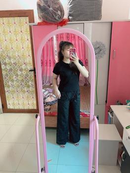 Product Review of [Xả Kho] QUẦN LỤA ỐNG SUÔNG CHỮ HOẠ TIẾT DẬP NỔI 3D Cao Cấp Loại 1 Nữ Women Kem Voi from C**i 0