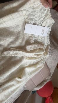 Product Review of Áo Thun Mùa Thu Đông, Lót Lông Cừu, Phối Ren Liuyang, Thiết Kế Nơ Ruy Băng Duyên Dáng, Áo Ôm Sát, 2025 Thiết Kế from t**s 1