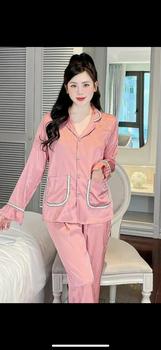 Product Review of Đồ Bộ Ngủ Tay Ngắn Quần Dài Lụa Xước Ánh Kim Cao Cấp  Bigsize 50-100kg - Đồ Ngủ Pijama Voi from B** T**n K** H** 2