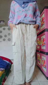 Product Review of Celana Jogger Sweetpants - Celana Cargo Jogger Wanita from M**🍃 2