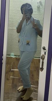 Product Review of Bộ Ngủ Đồ Bộ Pyjama Cổ Vets Quần Dài Aó Hai Túi Gấu Vải Đũi Gân Mềm Nhẹ from C**g C** K**g K**🐈 2