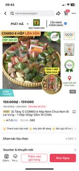 Product Review of [6 Tặng 1] COMBO 6 Hộp Nem Chua Nem Bì Lai Vung - 1 Hộp 160gr Gồm 10 Chiếc from p**k 1