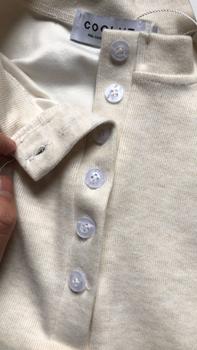Product Review of Áo thun dài tay xẻ cúc chất thun gân Hàn dày mịn co giãn lót cotton Coolme Nữ Top from B** 2