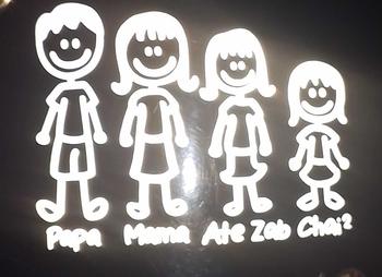 Product Review of Personalized Stick Figure Family Car Sticker free Customized name from C**T I** T**I 1** 1