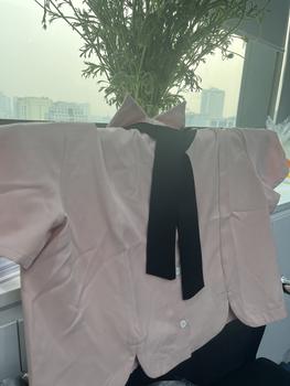 Product Review of Áo hồng ngắn tay NGADO, áo đi học, áo đi làm, áo sơ mi form rộng from H**i ☕** 0